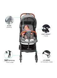 Moon Ritzi Cabin Single Baby Stroller, 3 Months +, Grey
