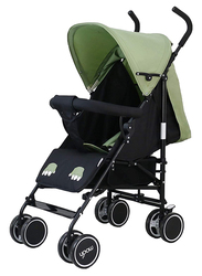 Moon Safari Character Dino Design Extra Large Canopy Single Baby Stroller, 3 Months +, Green/Black