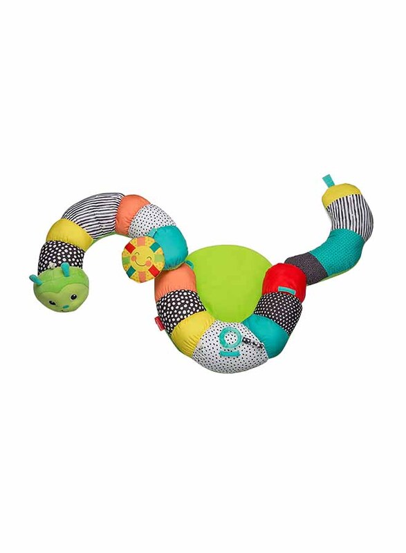 Infantino Gaga Prop A Pillar Tummy Time & Seated Support Playmat, Green/Red/Yellow