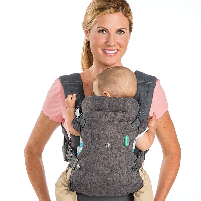 Infantino Flip Advanced 4-in-1 Convertible Baby Carrier, Grey