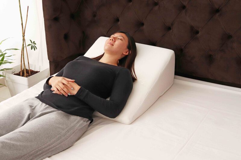 Moon Wedge Pillow-60 x 60 x 30cm, White