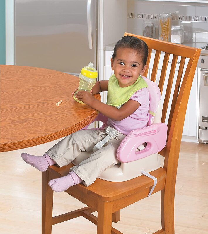 Summer Infant Deluxe Comfort Folding Booster Seat, Pink Happiness, Pink