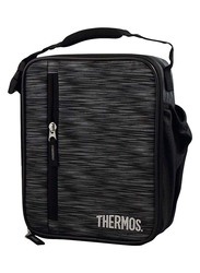 Thermos Uprights with Ldpe Liner Lunch Bag for Boy, Black/Grey