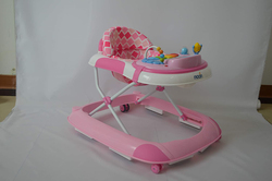Moon MUV Anti-Fall Brake Pads Baby Walker with Music and Sound, 6 Months +, Pink Forest