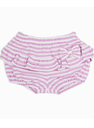 Moon 100% Cotton Stripes Top and Bloomer Set for Baby Girls, 6-9 Months, Pink