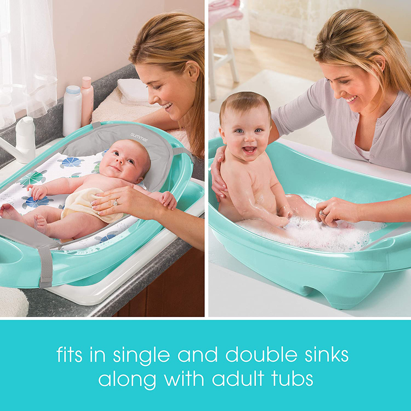 Summer Infant Splish N Splash Baby Bath Tub for Babies, Neutral Green