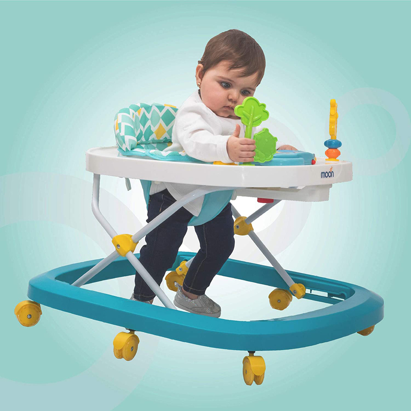 Moon Drive Removable Tray Playful Baby Walker with Sounds & Music, 6 Months +, Blue