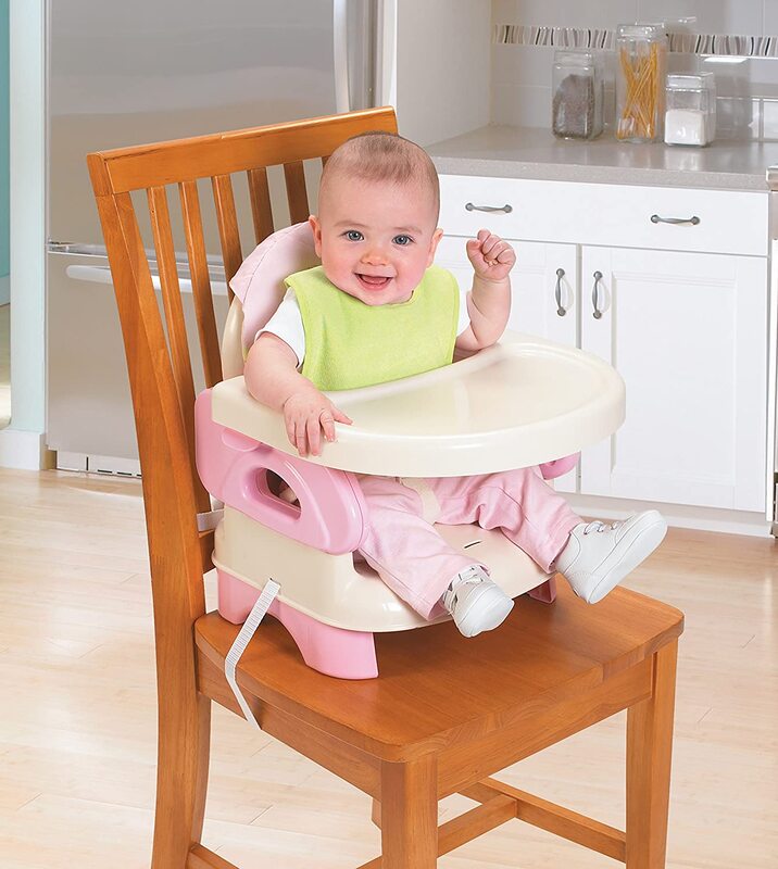 Summer Infant Deluxe Comfort Folding Booster Seat, Pink Happiness, Pink