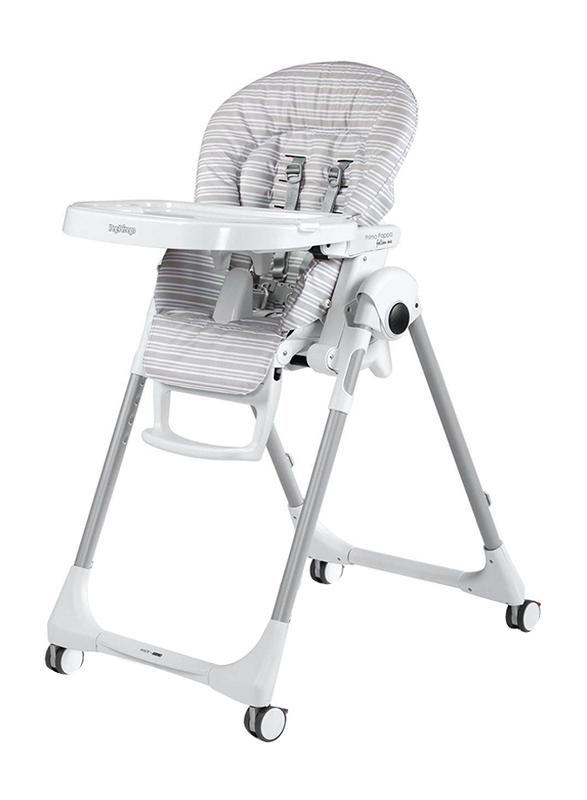 

Peg Perego Prima Pappa Follow Me Highchair, Linear Grey