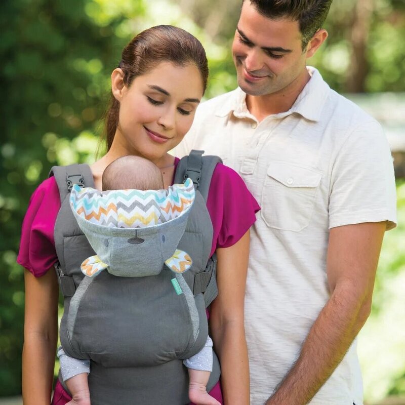 Infantino Cuddle Up Ergonomic Hoodie Baby Carrier, Grey