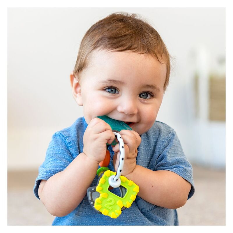 Infantino Slide & Chew Baby Teether, Keys, Multicolor