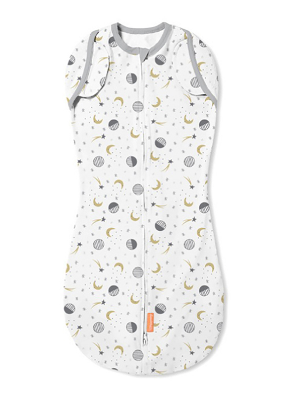 Summer Infant Cotton 2-Piece Lucky Star Arms Free Convertible Swaddle Pod Set, 3-6 Months, Infant, Multicolour