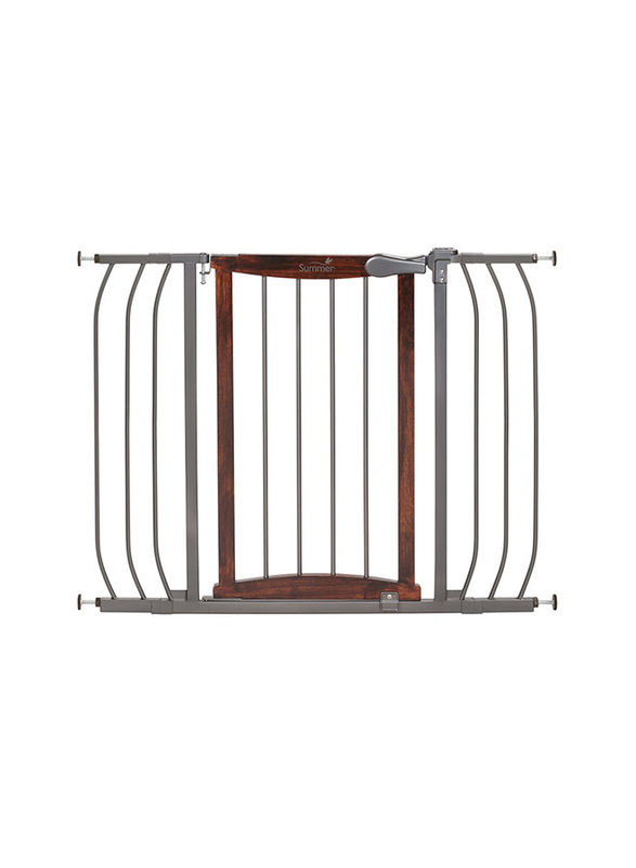 Summer Infant Anywhere Decorative Walk-Thru Gate, Grey/ Brown