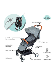 Moon Ritzi Cabin Single Baby Stroller, 3 Months +, Grey