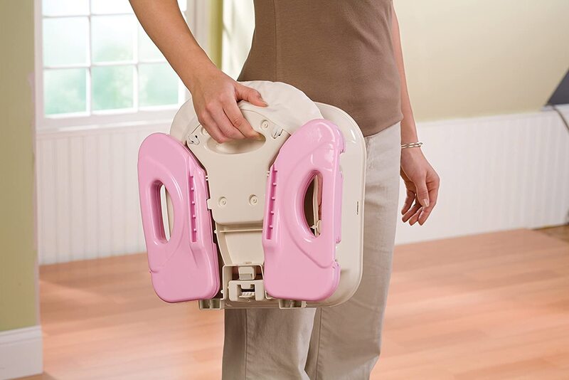 Summer Infant Deluxe Comfort Folding Booster Seat, Pink Happiness, Pink