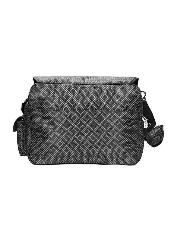 Moon 4Ever Pattern Multifunction Messenger Diaper Bag, Black
