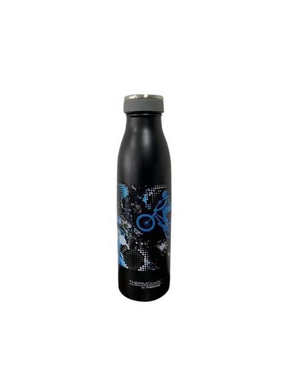 

Thermos 500ml Bolino Stainless Steel Double Wall Vacuum Insulation Bottle with Screw Lid, Black/Silver