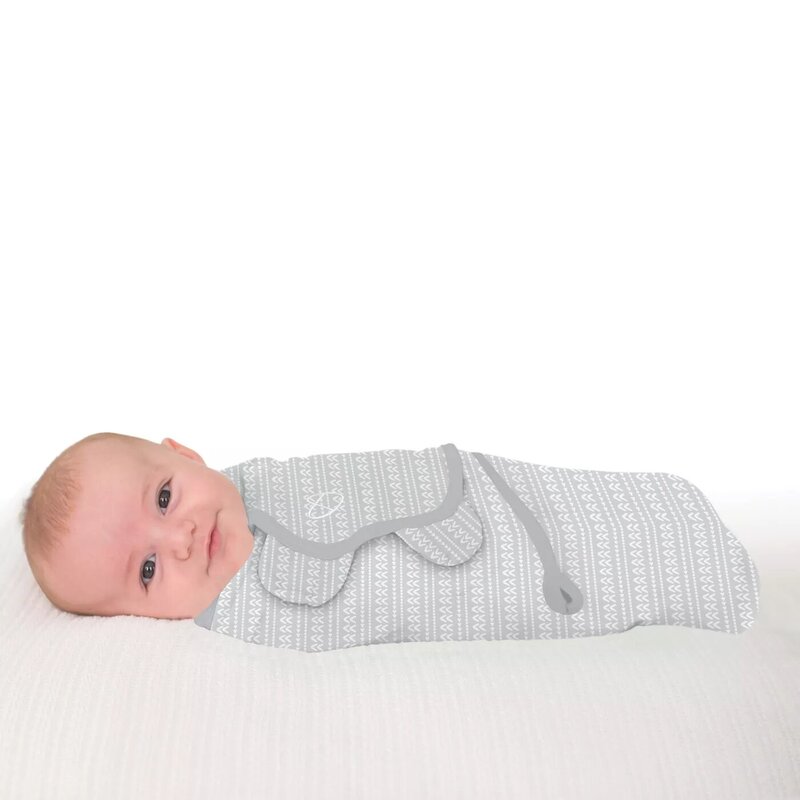Summer Infant SwaddleMe Original Cotton Swaddle, Arrows Up, Small, 0-3 Months, Grey