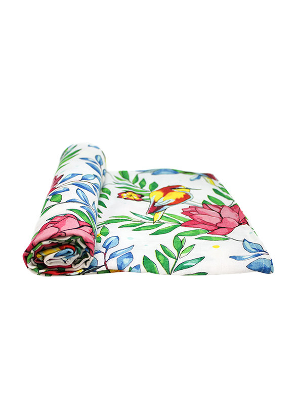 Tommy Lise Blooming Day Muslin Baby Swaddle, 120 x 120cm, 0-3 Months, Multicolor