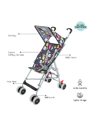 Moon Jet  Cars Printed Buggy Single Baby Stroller, 6 Months +, Multicolor