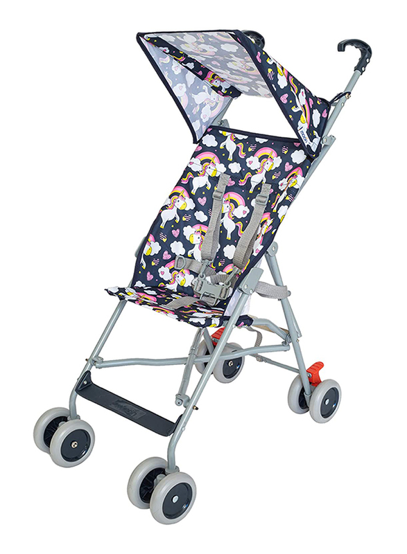 Moon Jet Unicorn Printed Buggy Single Baby Stroller, 6 Months +, Multicolor