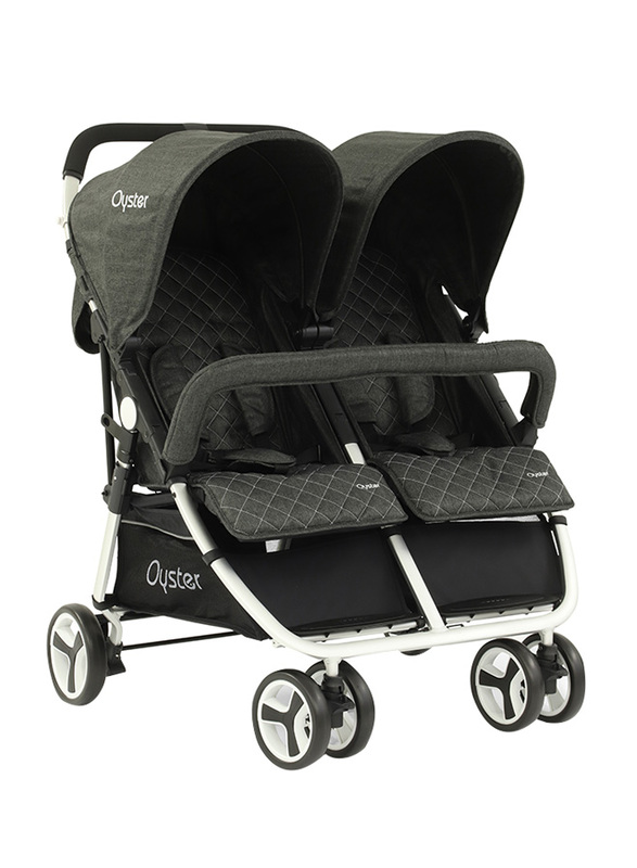 

Oyster Infant Double Stroller, 0-15 Kg, Pepper Dark Grey