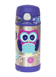 Thermos 355ml Funtainer Stainless Steel Owl Kids Hydration/Water Bottle, Purple/Silver