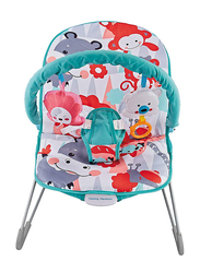 Moon Hop-Hop Portable Soothing Seat Baby Bouncer with Vibration, 3 Months +, Blue