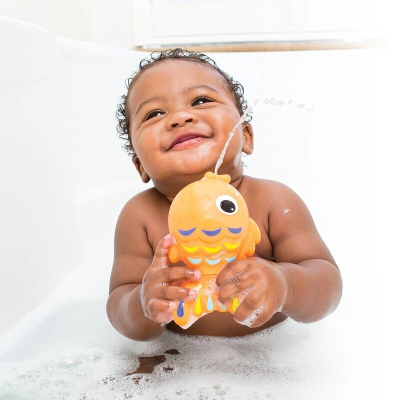 Infantino Jumbo Sea Squirt Fish for Kids, Orange