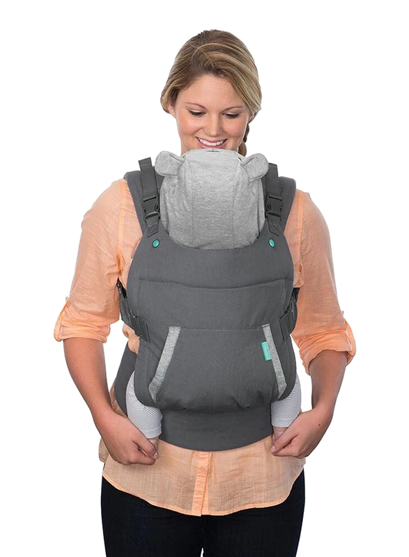 Infantino Cuddle Up Ergonomic Hoodie Baby Carrier, Grey