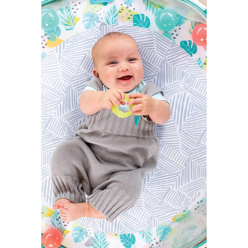 Infantino 3-in-1 Jumbo Activity Gym & Ball Pit, Blue/White