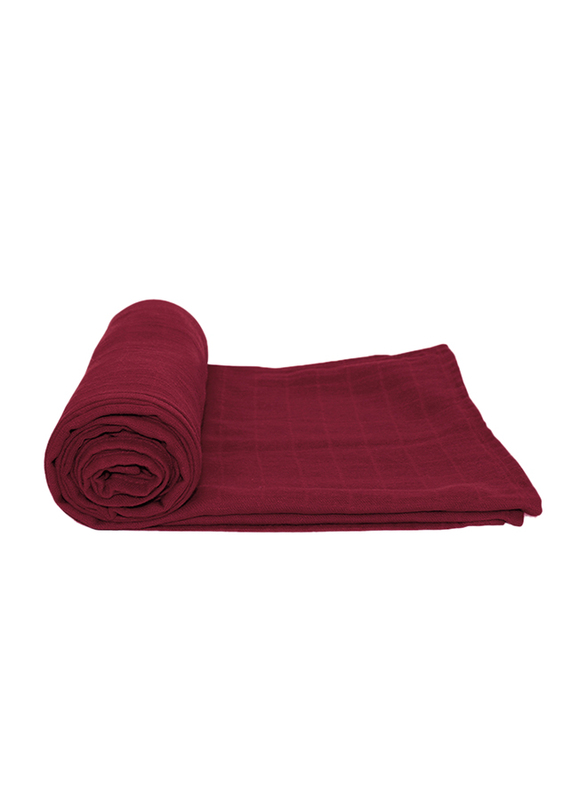 Tommy Lise Muslin Baby Swaddle, 120 x 120cm, 0-3 Months, Marsala
