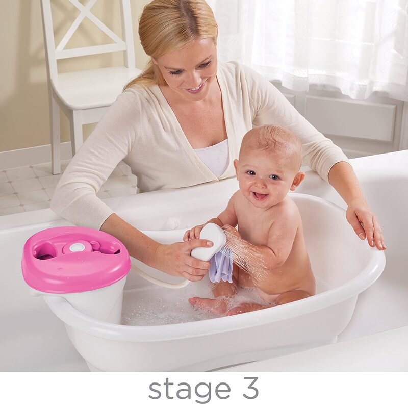Summer Infant Newborn to Toddler Bath Center & Shower for Kids, Pink