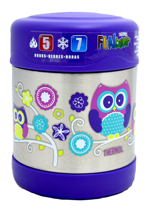 

Thermos Funtainer Stainless Steel Food Jar, Owl, 290ml, Silver/Blue