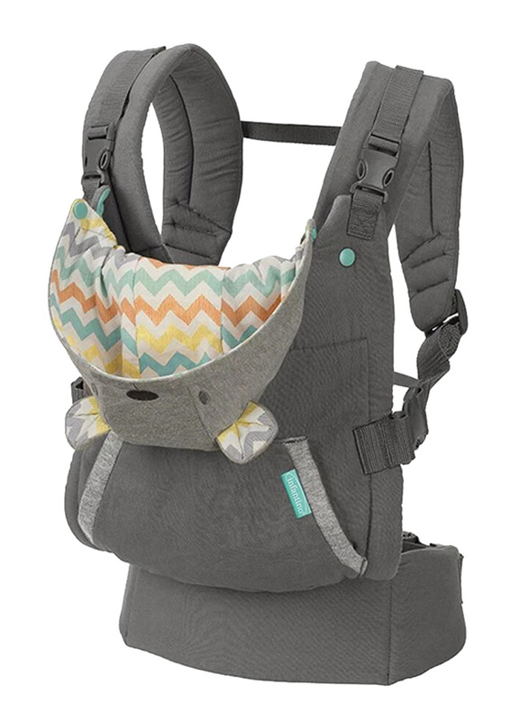 Infantino Cuddle Up Ergonomic Hoodie Baby Carrier, Grey