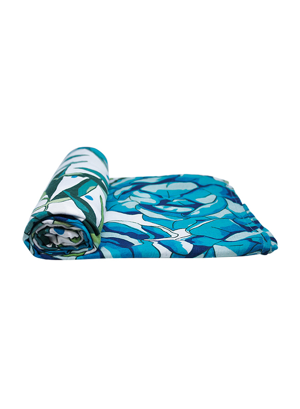 Tommy Lise Azure Blossom Muslin Baby Swaddle, 120 x 120cm, 0-3 Months, Multicolor