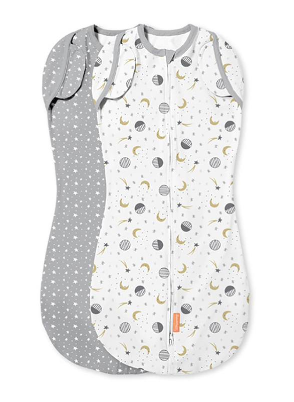 

Summer Infant Cotton 2-Piece Lucky Star Arms Free Convertible Swaddle Pod Set, 3-6 Months, Infant, Multicolour