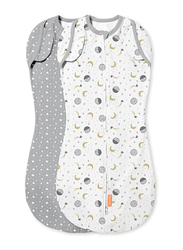 Summer Infant Cotton 2-Piece Lucky Star Arms Free Convertible Swaddle Pod Set, 3-6 Months, Infant, Multicolour