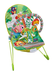 Moon Hop-Hop Portable Soothing Seat Baby Bouncer with Vibration, 3 Months +, Green