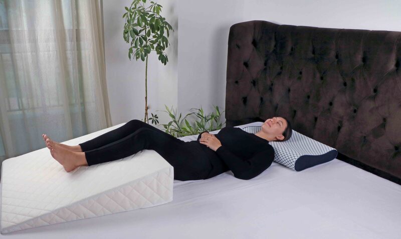 Moon GERD Acid Reflux Wedge Pillow, White