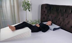 Moon GERD Acid Reflux Wedge Pillow, White