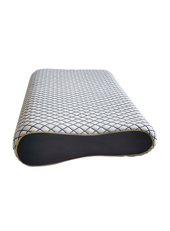 Moon Medical Orthopedic Contour Cooling Gel Pillow, Blue/White