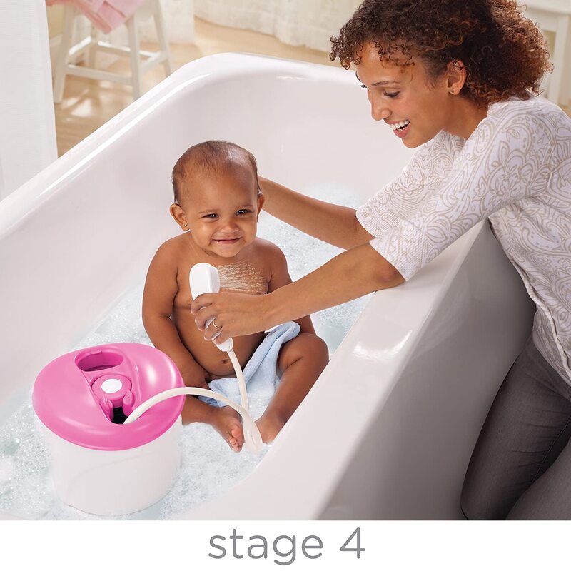 Summer Infant Newborn to Toddler Bath Center & Shower for Kids, Pink