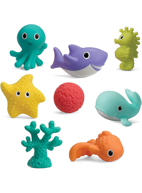 Infantino 8-Pieces Aquarium Bath Squirters Set for Kids, Multicolor