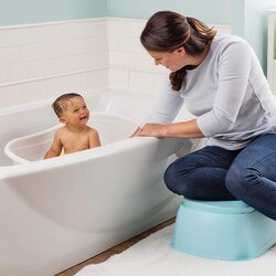 Summer Infant Right Height Bath Tub for Kids, Blue