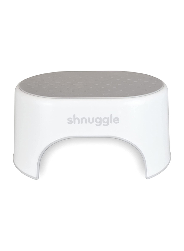 Shnuggle Lightweight Toddler/Kids Step Stool with Non Slip Pad and Extra Grip, White