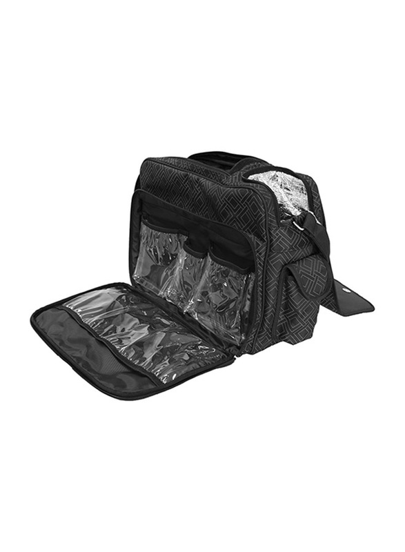 Moon 4Ever Pattern Multifunction Messenger Diaper Bag, Black