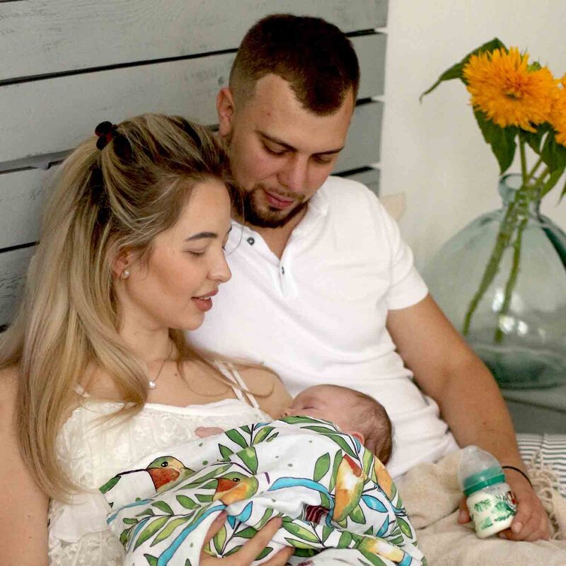 Tommy Lise Airy Grace Muslin Baby Swaddle, 120 x 120cm, 0-3 Months, Multicolor