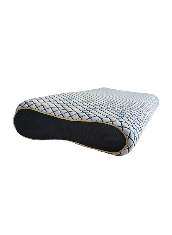 Moon Medical Orthopedic Contour Cooling Gel Pillow, Blue/White