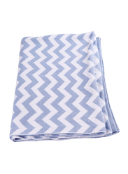 Moon Cotton Baby Blanket, Large, 70 x 102cm, Blue